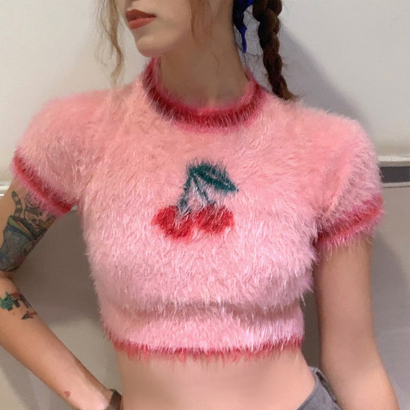 Áo thun IELGY tay ngắn cổ tròn đáng yêu thời trang cho nữ