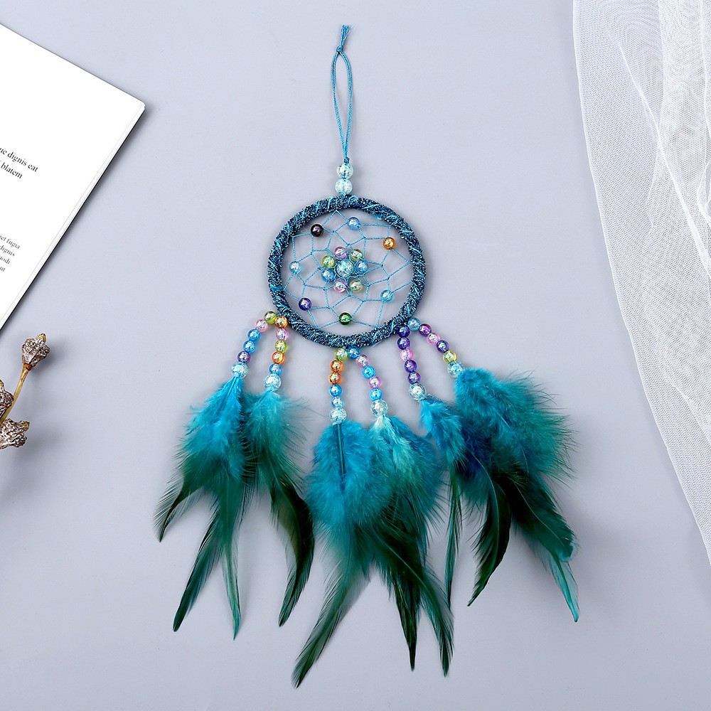 Dream Catcher treo tường lông ngỗng nhiều màu nhẹ nhàng 7x30cm