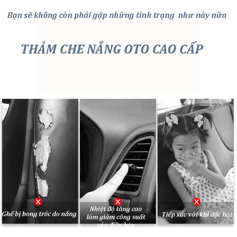 Tấm chắn nắng kính lái ô tô cao cấp che nắng cho xe hơi mùa hè