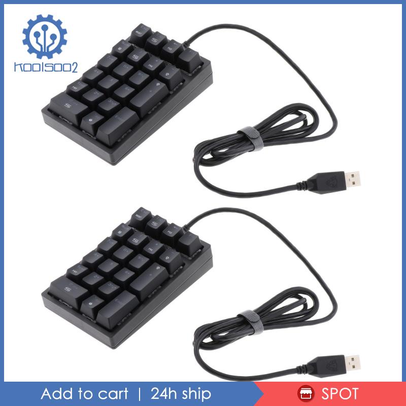 Bàn Phím Số Mini Koolsoo2 K24 21 Phím USB-C RGB Dành Cho Game Thủ
