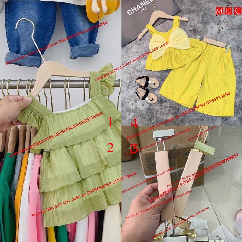 Móc kẹp quần gỗ trẻ em, móc treo gỗ quần áo trẻ em