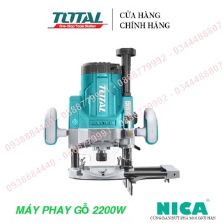 Máy phay gỗ total tr111226 công suất 2200w tốc độ không tải 9000-23000rpm - chính hãng