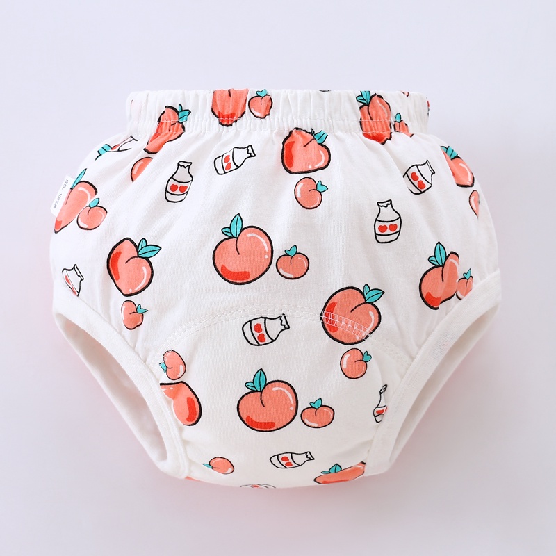 Tã quần cotton mỏng họa tiết hoạt hình dễ thương thời trang mùa hè dành cho bé tập đi vệ sinh LUCKY BIG CAT