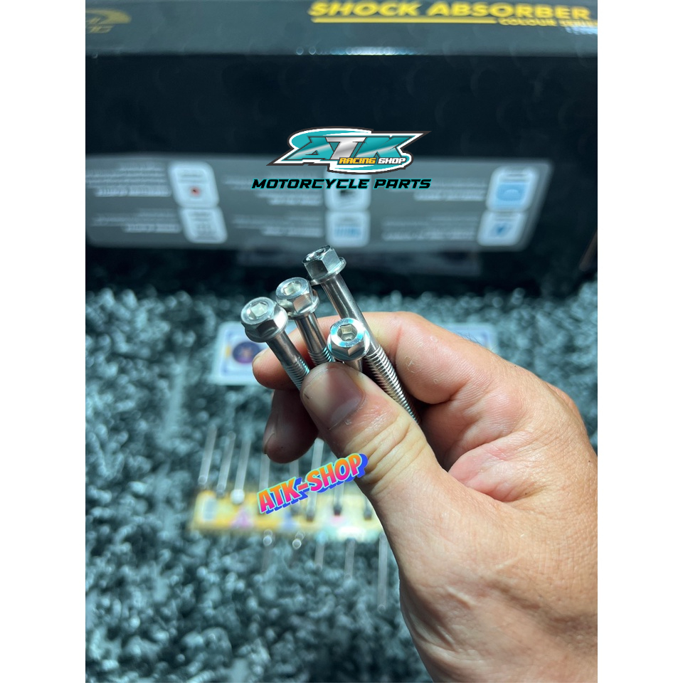 Full bộ ốc lốc máy Salaza inox 304 dành cho xe EXciter 150 mẫu mới nhất 2022 sáng bóng