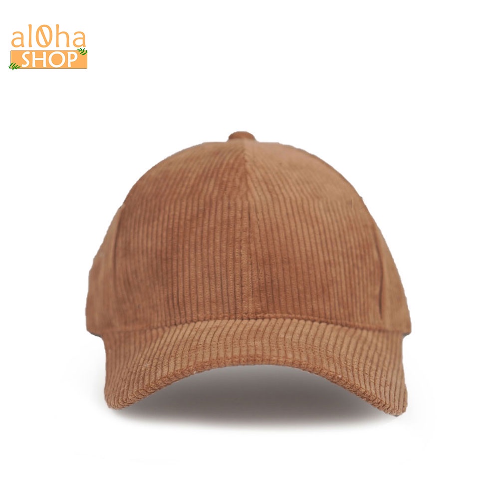 Mũ lưỡi trai - nón Ulzzang vải nhung tăm trơn unisex nam nữ chống nắng - al0ha Shop