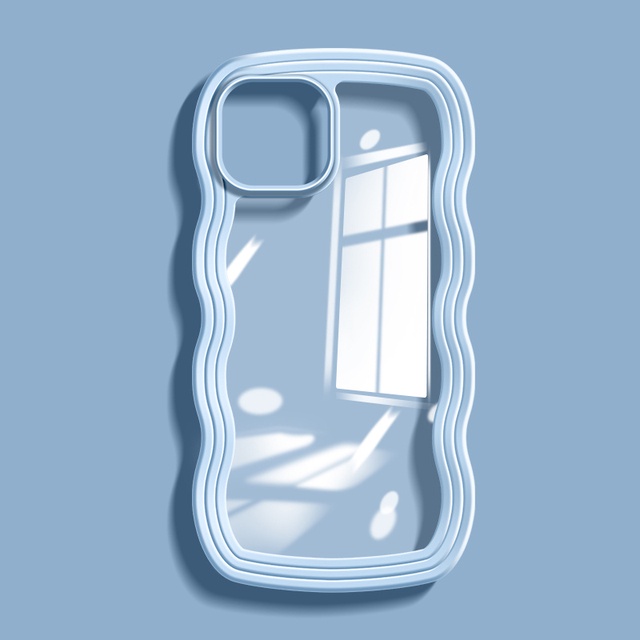 Ốp Điện Thoại Chống Sốc Màu Macaron Viền Gợn Sóng Cho IPhone 14 pro max 13 12 11 Pro Max 8 7 Plus X XS XR