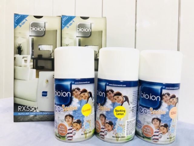 Combo 1 Máy + 1 Bình xịt khử mùi tự động Bioion mẫu mới