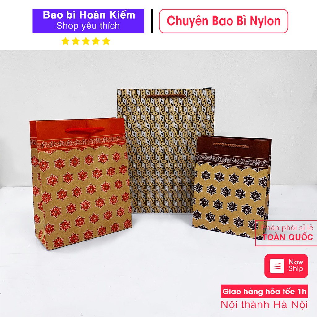 10 túi đựng quà đủ cỡ - túi đựng quà 2 quai ngập tràn tại kho