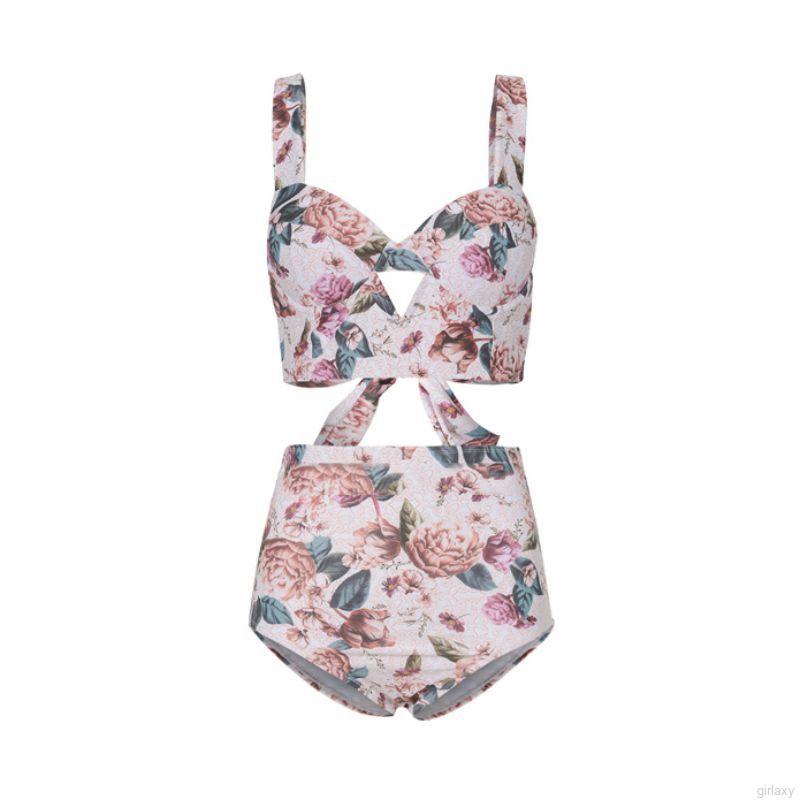 Set Đồ Tắm In Họa Tiết Hoa Phong Cách Hàn Quốc Thời Trang Quyến Rũ Cho Nữ