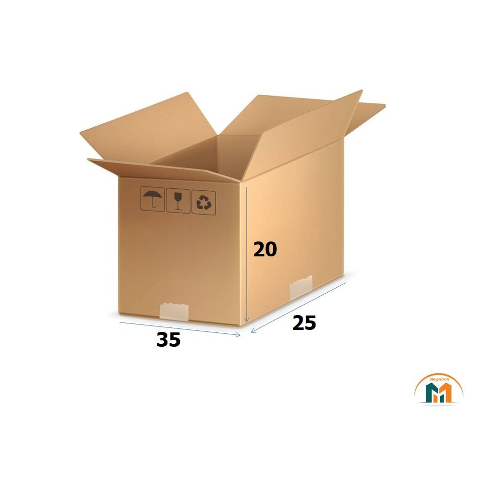20 THÙNG CARTON 35x25x20 cm – Thùng giấy Carton giá rẻ