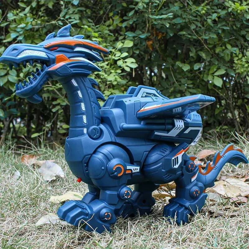 Đồ Chơi Robot Khủng Long Phun Sương Có Đèn Và Âm Thanh Vui Nhộn Cho Bé