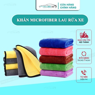 [Mã 12LSSALE giảm 100% đơn 50k] Khăn lau xe chuyên dụng Microfiber siêu thấm không bị sơ, rối