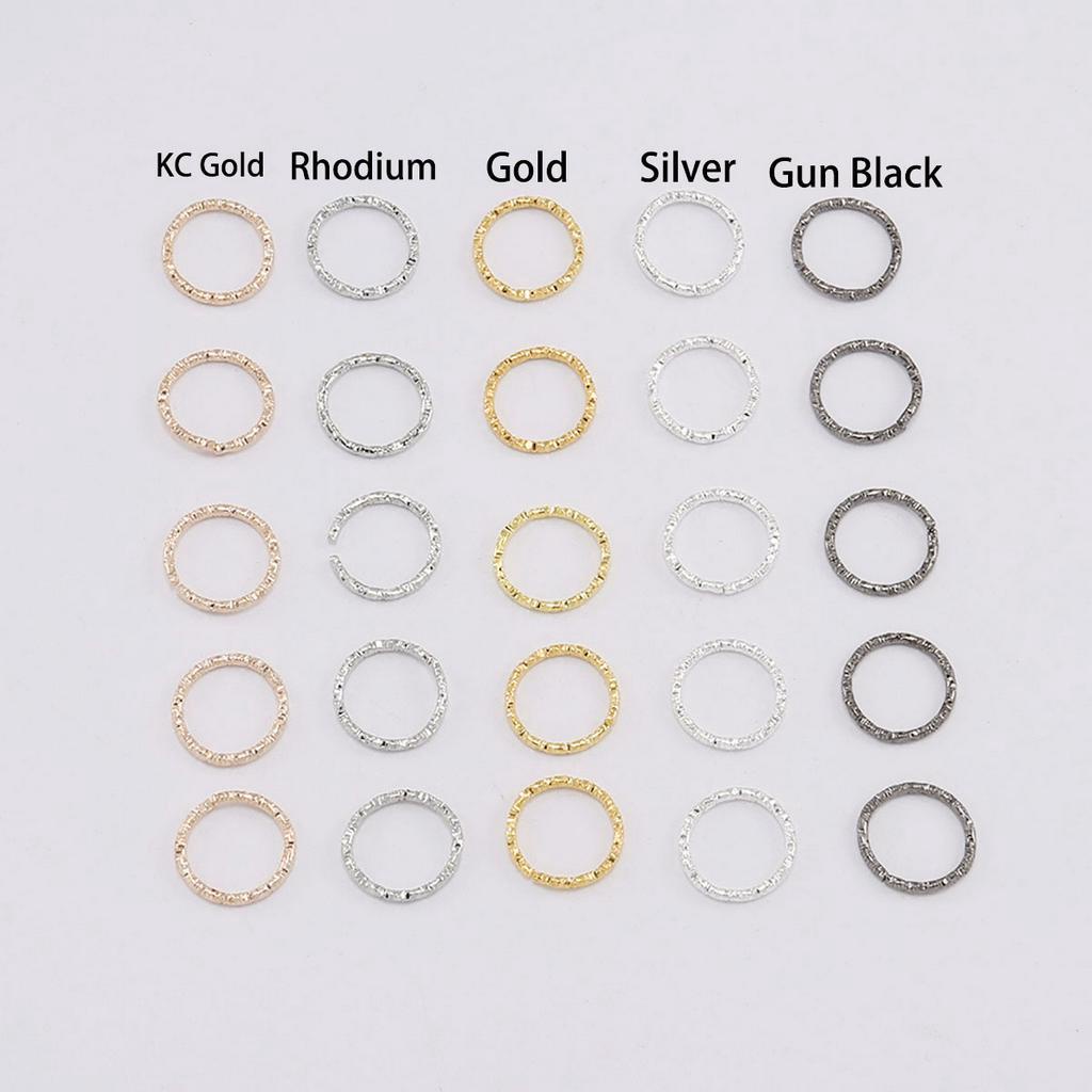 Bộ 50-100 vòng nối kim loại Nhẫn kim 1.2x8 1.2x10 1.2x12 1.2x15 1.2x18 1.2x20mm dùng làm trang sức tiện lợi