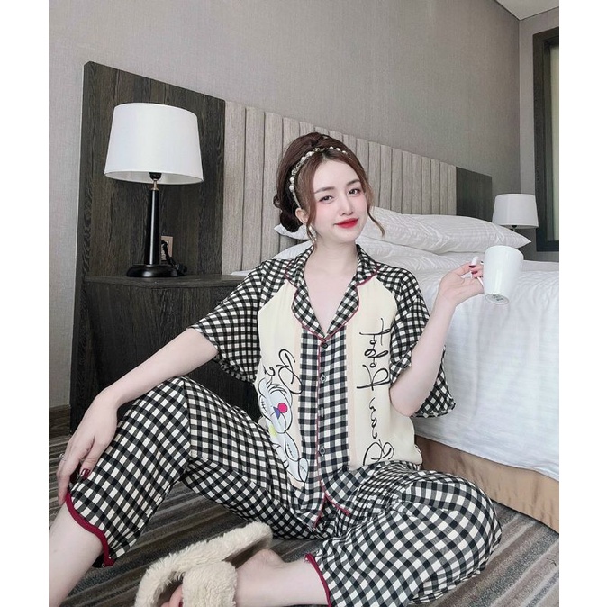 BỘ PIJAMA DÀI LỤA MANGO LOẠI 1, Tay cánh dơi siêu xinh