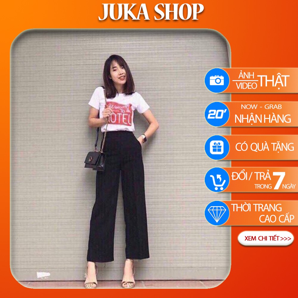 Quần ống rộng vải tuyết - JuKa Shop