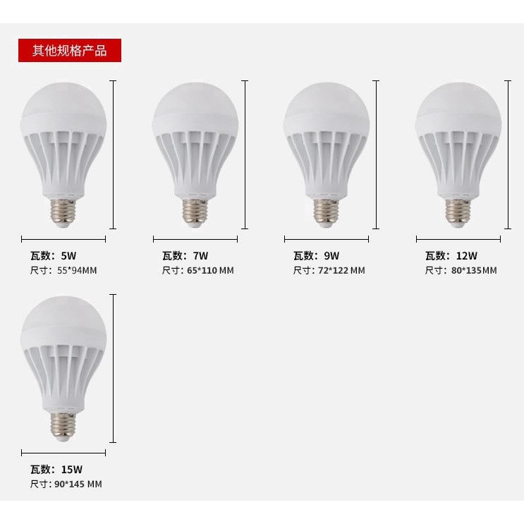 Bóng đèn LED E27 tiết kiệm năng lượng 3W 5W 7W 9W 12W 15W