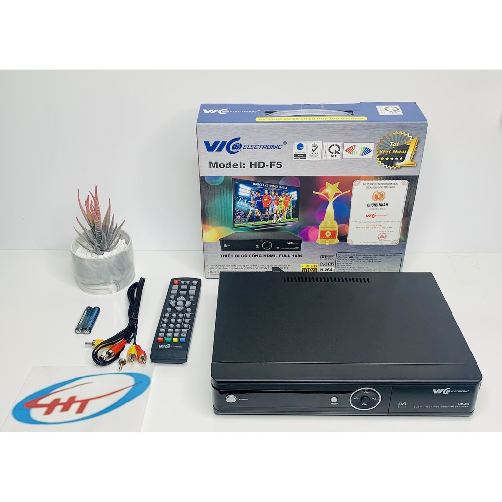 Đầu thu truyền hình kỹ thuật số vệ tinh F5 VIC Electronic thu kênh truyền hình miễn phí bảo hành 12 tháng