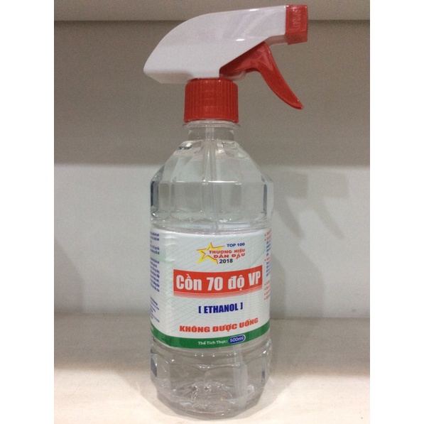 Cồn 70 độ có đầu xịt 500ml