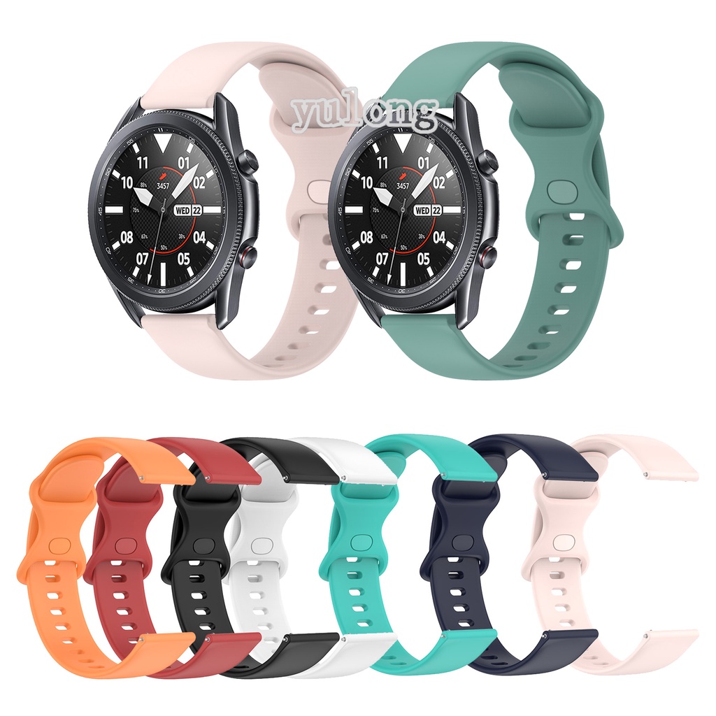 Dây Đeo Silicon Mềm 20mm 22mm Cho Đồng Hồ Samsung Galaxy Watch 3 41mm 45mm 42mm 46mm