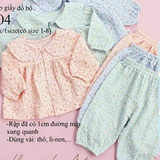 Mẫu rập giấy thiết kế bộ bé gái xinh