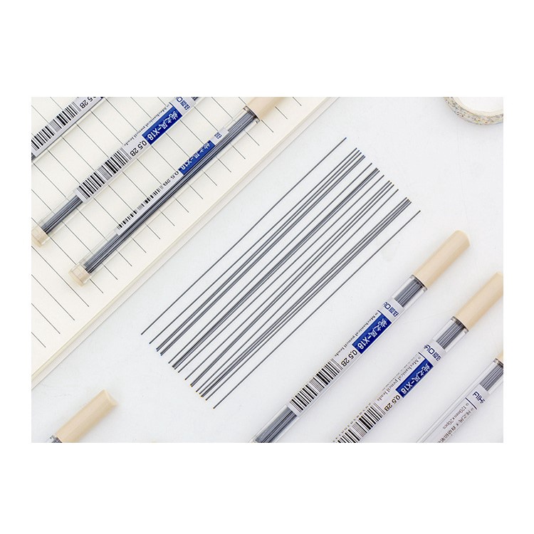 Hộp 20 ruột bút chì bấm 2B B09 ngòi 0,5mm/ 0.7mm dài 12cm - ngòi chì kim