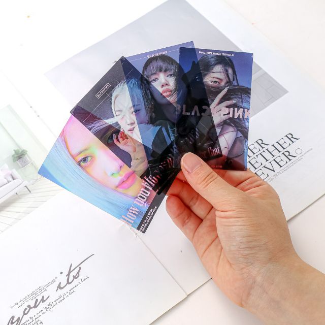 Set 4 card nhựa dẻo trong suốt BLACKPINK