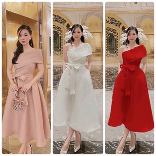 ĐẦM LỆCH VAI CỘT EO (KÈM VIDEO HÌNH THẬT)