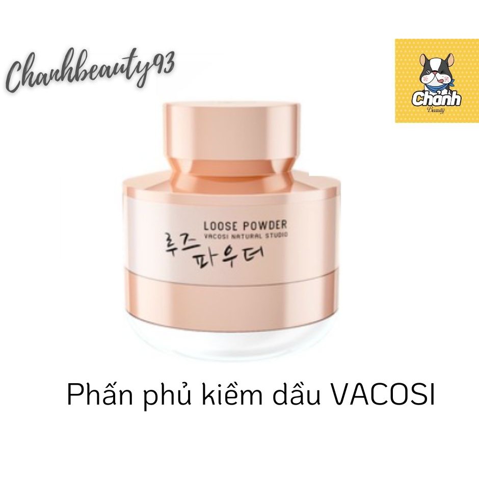 Phấn Phủ Bột Siêu Mịn Kiềm Dầu Vacosi Natural Studio Loose Powder