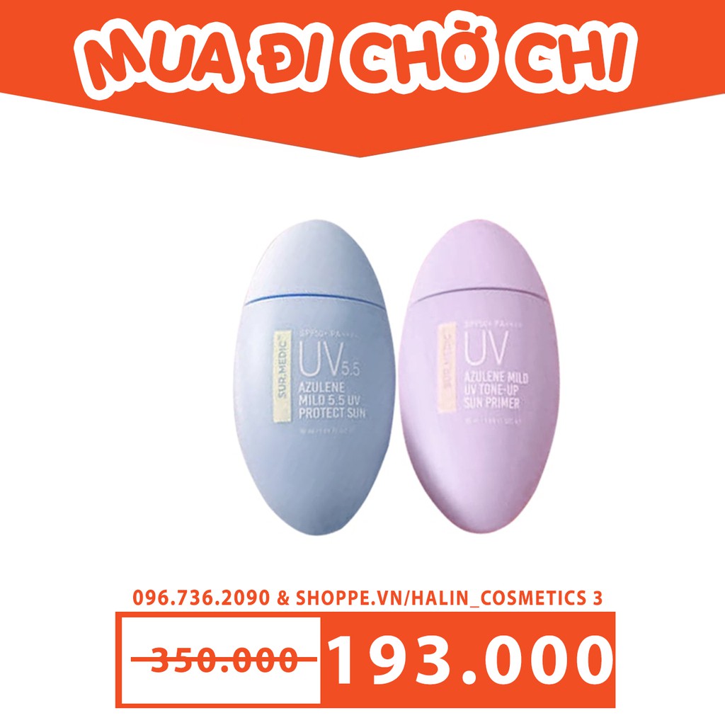 Kem Chống Nắng  💖FREESHIP💖 Kem chống Nắng Kem Chống Nắng Sur.Medic+ Azulene UV Mild Sun SPF50+ PA++++ 50ml HALING65H C