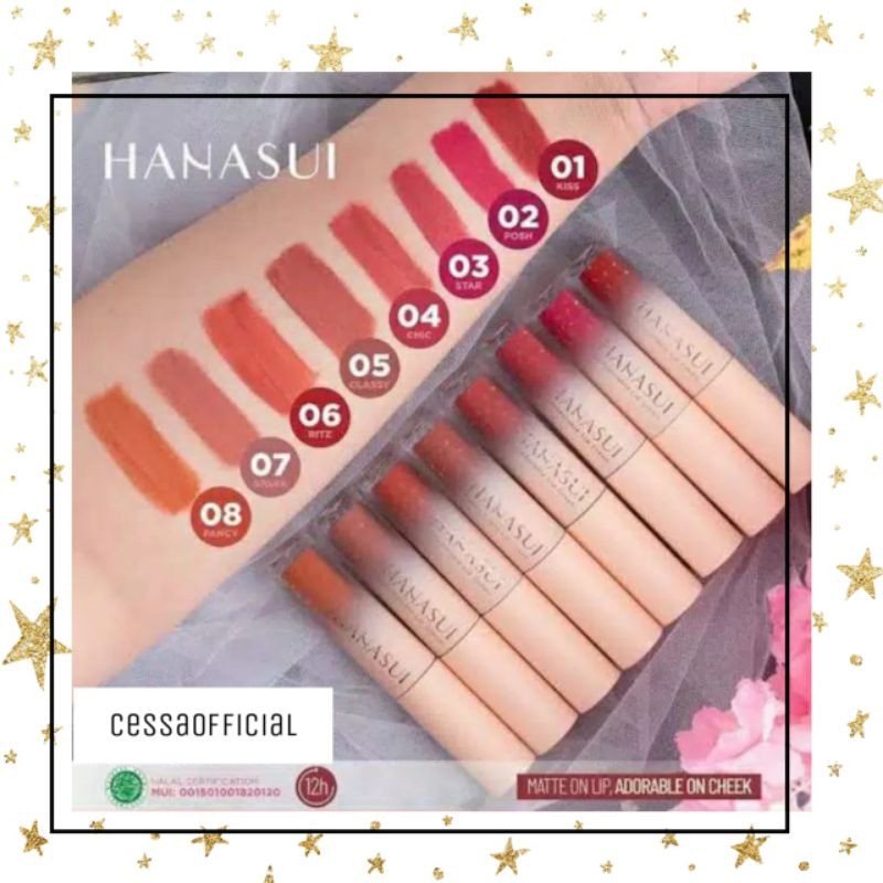 (hàng Mới Về) Son Môi Lì Hanasui Lên Màu Chuẩn Đẹp Mờ / Matte