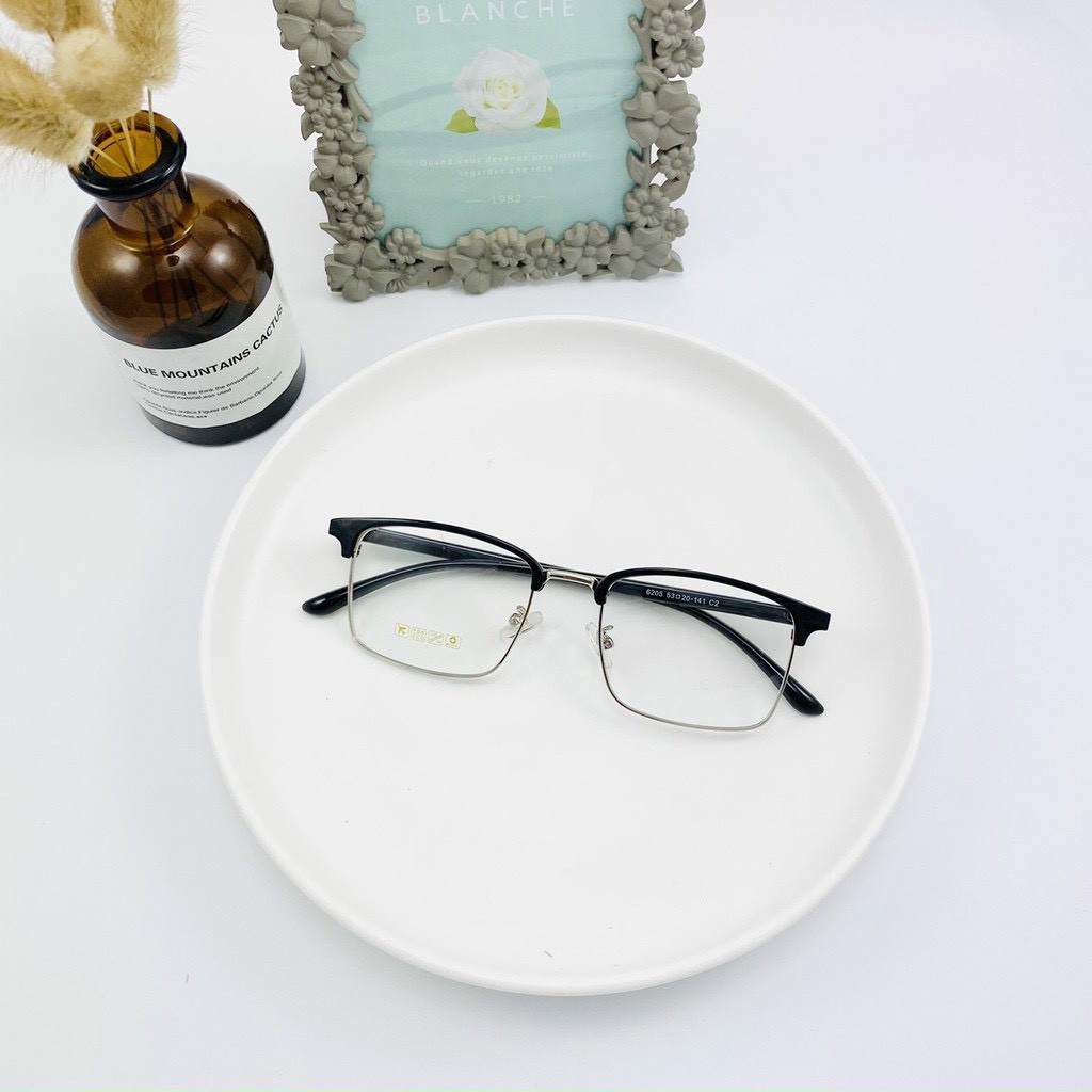 Gọng kính cận nam nữ DOCO MART 6205 mắt vuông viền kim loại cao cấp không gỉ | BigBuy360 - bigbuy360.vn