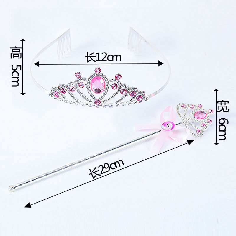 Kẹp Tóc Hình Vương Miện Công Chúa Elsa Đính Pha Lê Nhiều Màu Xinh Xắn Cho Bé Gái