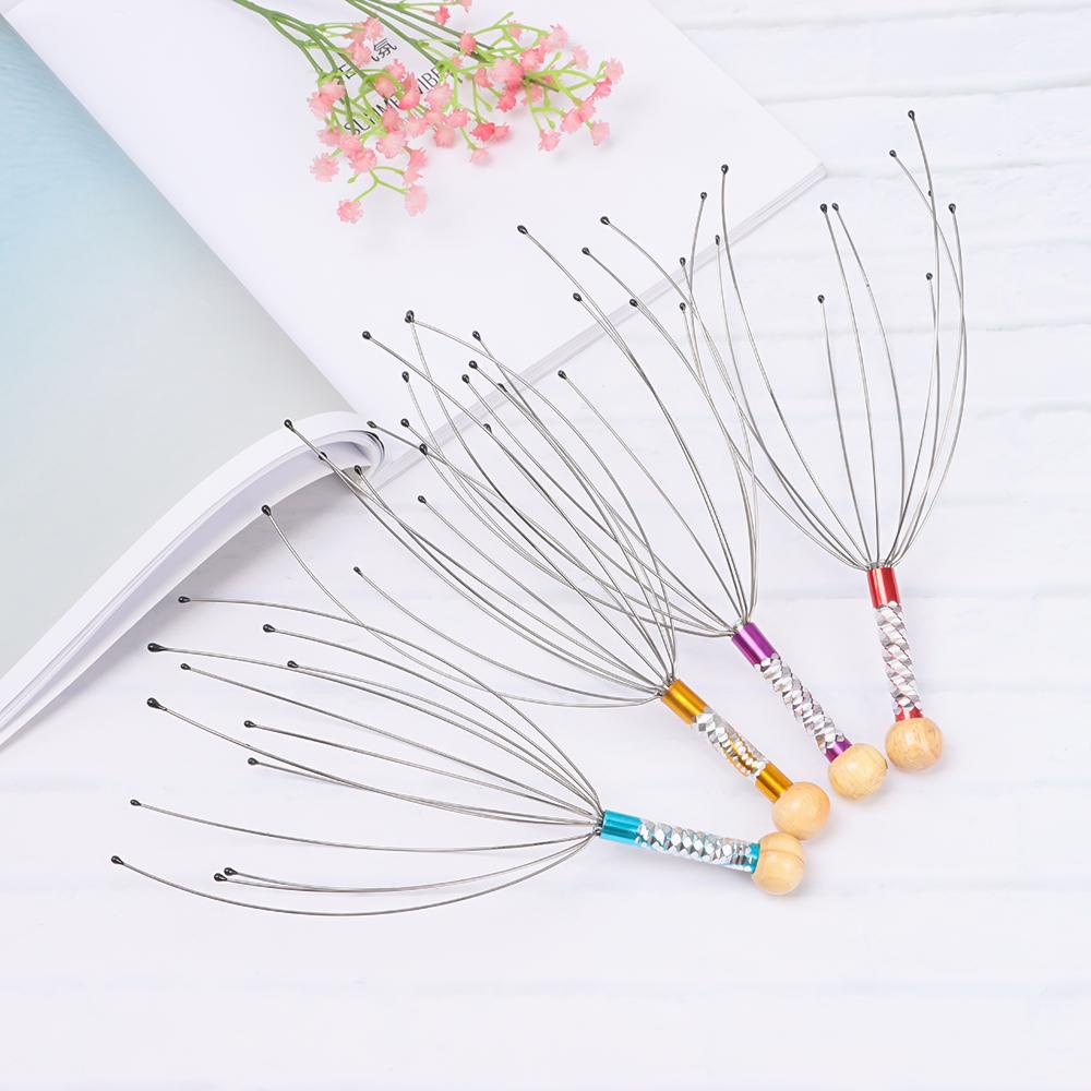 Dụng Cụ Mát Xa Đầu Bằng Kim Loại Nhiều Màu Sắc Giúp Giảm Đau Và Thư Giãn