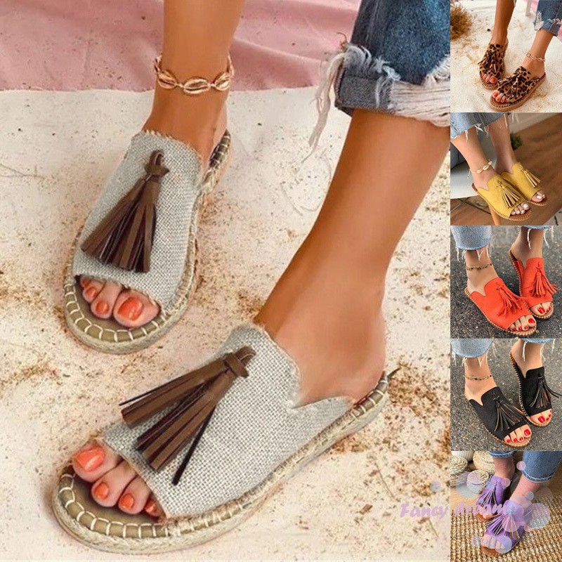 Dép Sandal Xỏ Ngón Đi Biển Chống Trượt Quai Tua Rua