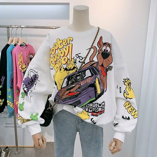 [SẴN] Áo nỉ sweater ScoobyDoo nỉ da cá