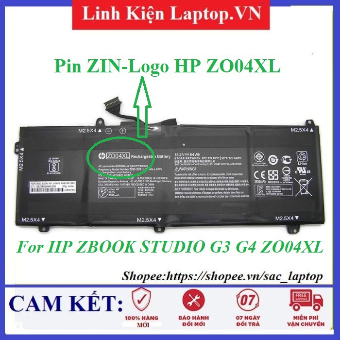 ⚡️[Pin zin] Pin Laptop HP ZBOOK STUDIO G3 G4 ZO04XL (ZIN)