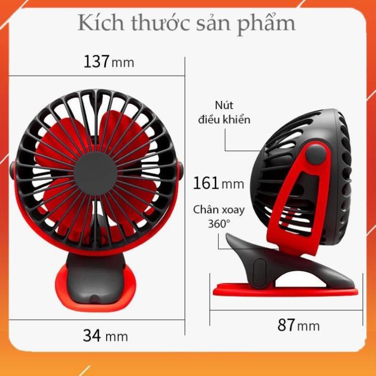 Quạt sạc YOOBAO F04 mini ✨Chính hãng xoay góc 720độ, 32 tiếng, đế kẹp đa năng hoặc đặt bàn - BH 6 tháng