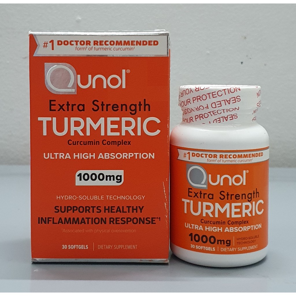 Viên kẹo uống vị nghệ Qunol Extra Strength Turmeric 1000mg từ Mỹ