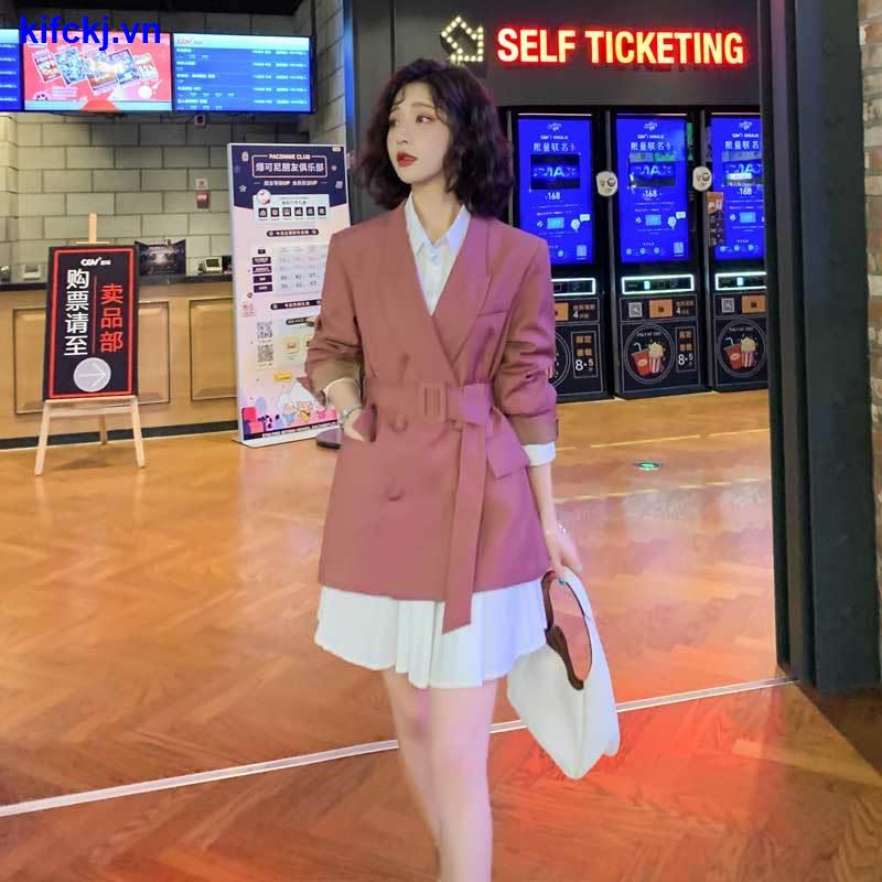 Set áo khoác + chân váy xếp ly plus size s 2021 thời trang mùa thu cho nữ | BigBuy360 - bigbuy360.vn