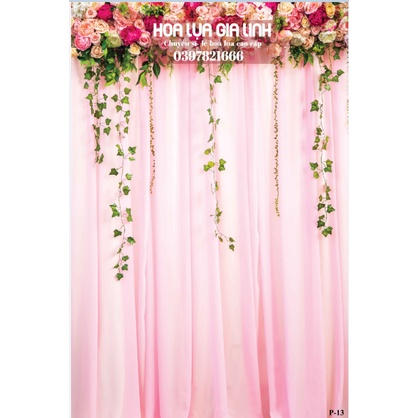 Phông Nền Livestream Chụp Ảnh 3D 5D Tường Hoa Sang Trọng Nhiều Kích Thước