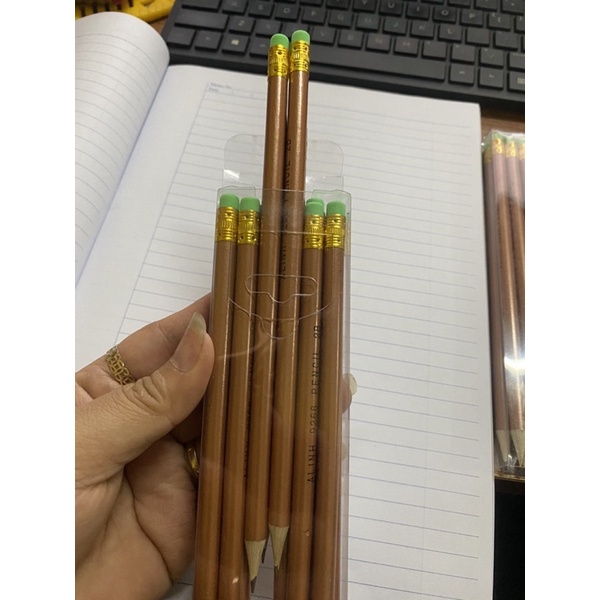 Combo 12 chiếc bút chì đầu tẩy cho bé tập viết