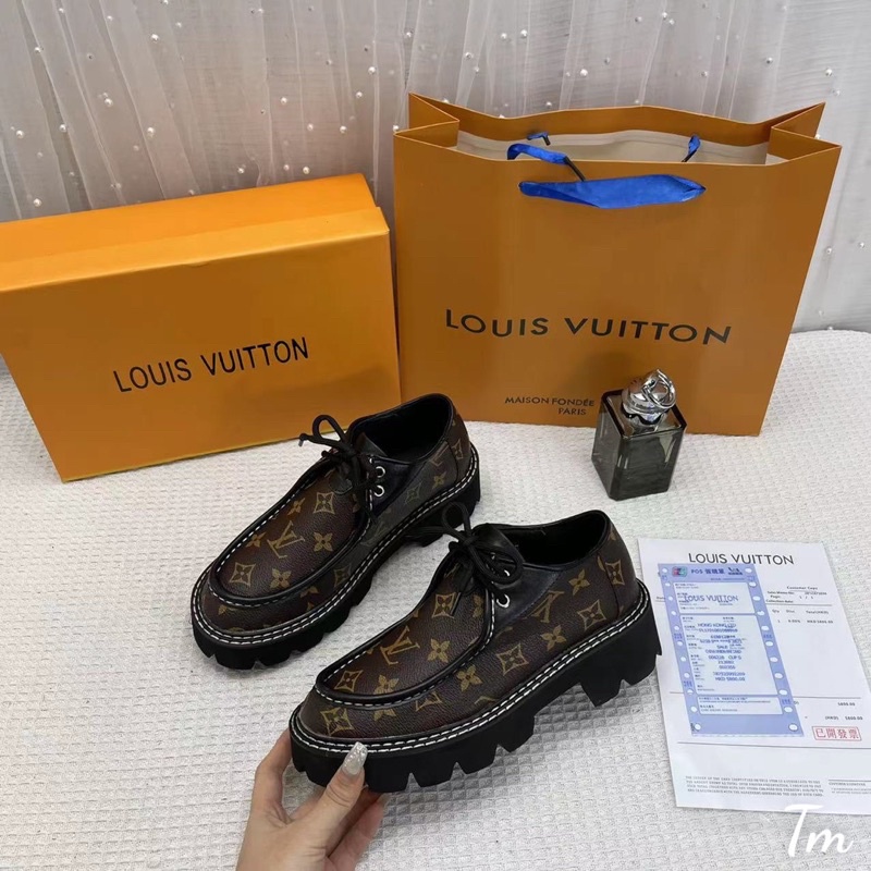 giày moca lười nữ lv đế cao 5cm fullbox Bill túi