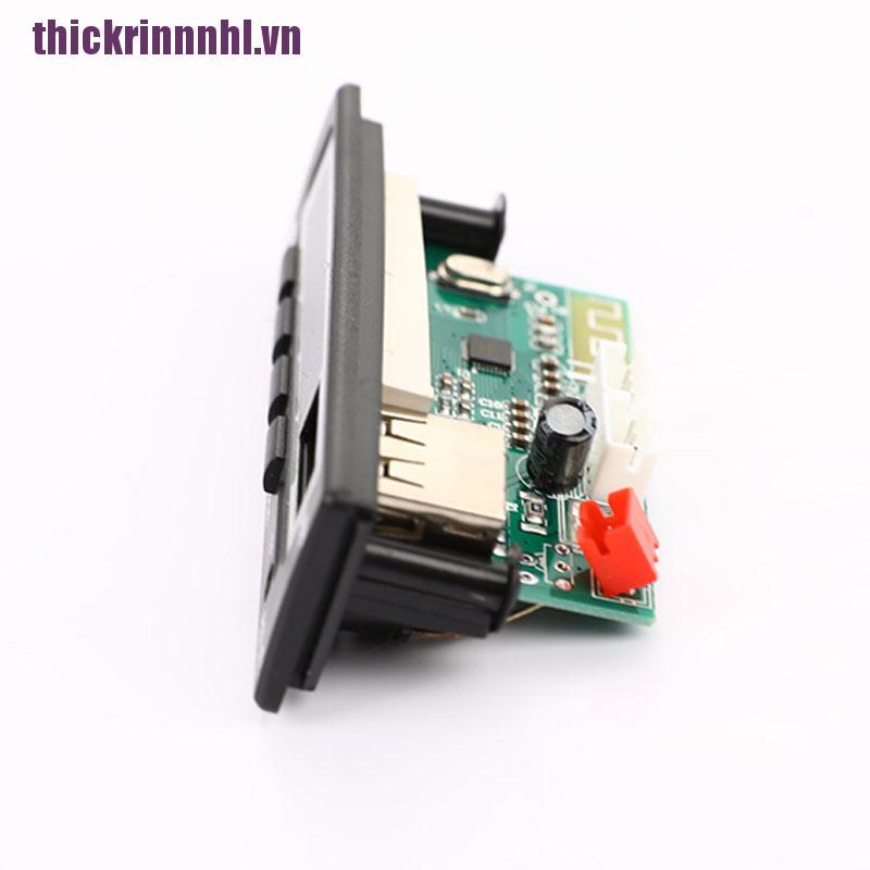 [rinhl]Car MP3 Decoder Board 5V 12V Audio Module USB TF AUX FM Radio Remote Control