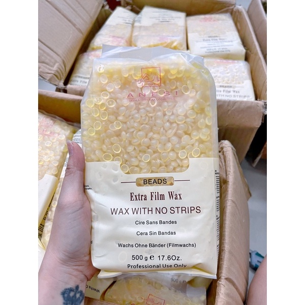 Sáp wax hạt đậu Extra 500g tặng kèm 1 que gỗ
