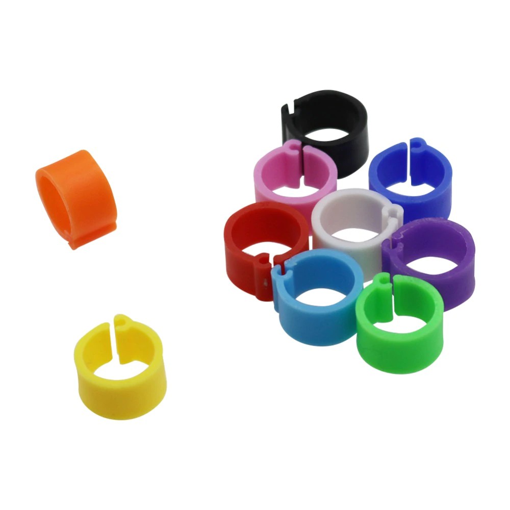 Set 100 Vòng Nhựa Kẹp Chân Chim 8Mm Rộng 7Mm Nhiều Màu Sắc