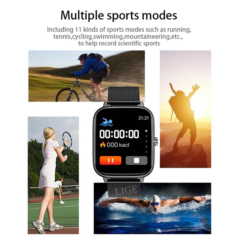 Lige new men smart watch women full touch fitness tracker máy đo huyết áp đồng hồ thông minh cho ios android