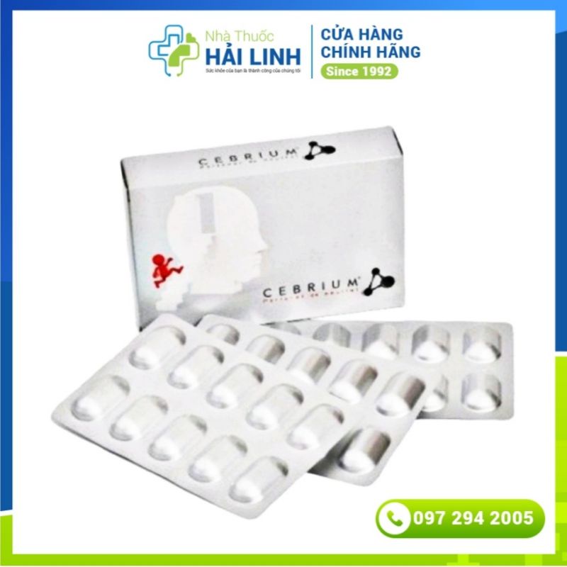 Viên uống bổ não CEBRIUM ⚡ Nhập khẩu Áo ⚡ Hộp 30 viên Giúp cải thiện trí nhớ, Tăng khả năng tập trung, Giảm stress