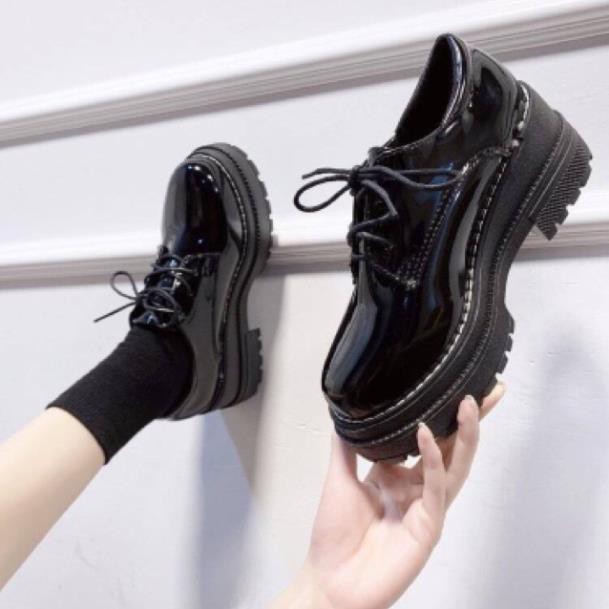 ulzzang Giày bốt cổ thấp da bóng | BigBuy360 - bigbuy360.vn