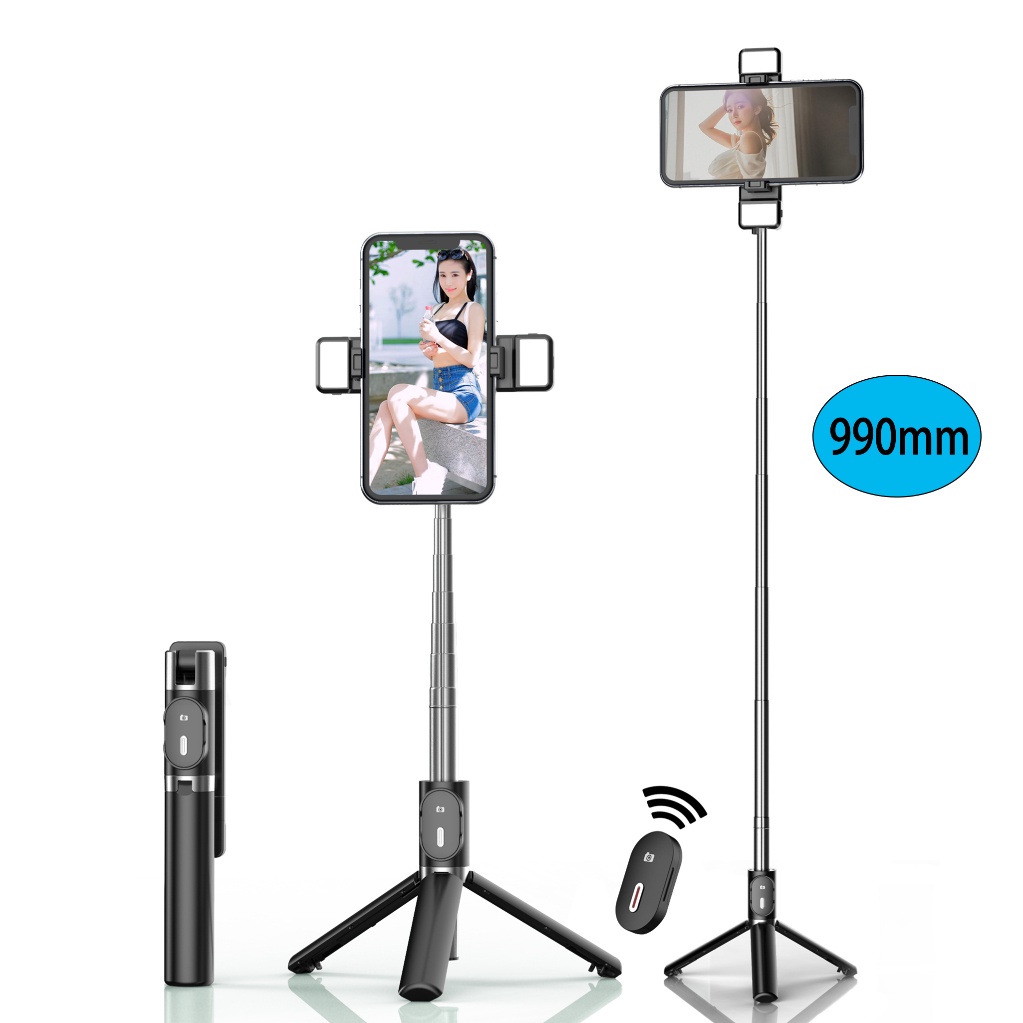 Gậy chụp ảnh selfie 3 trong 1 kết nối bluetooth có thể gập lại tiện dụng