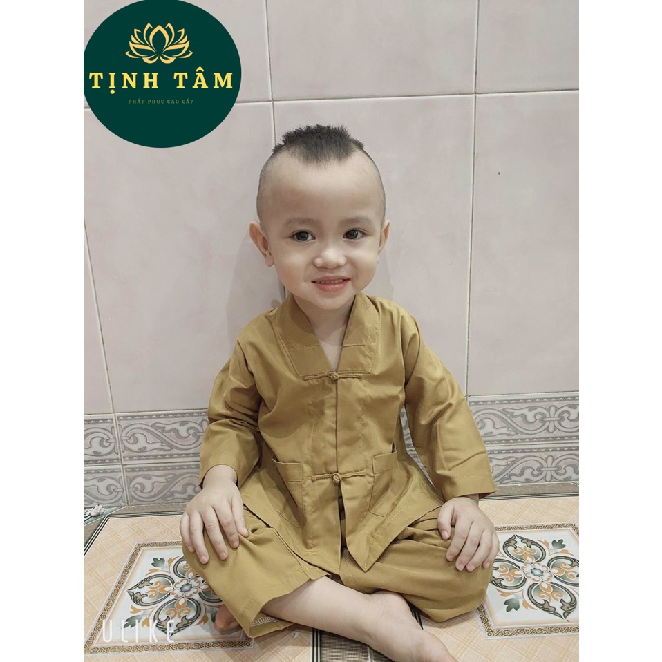 Đồ Lam Cho Bé , Bộ Đi Chùa Cho Bé Chất Vải Mềm Mịn Thấm Mồ Hôi Cực Tốt Rất Mát Và Thoải Mái